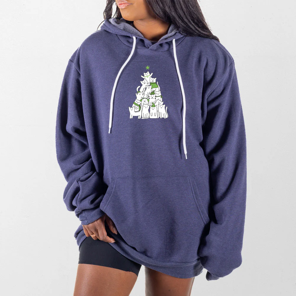 Cat Christmas Tree Giant Hoodie - Image 8