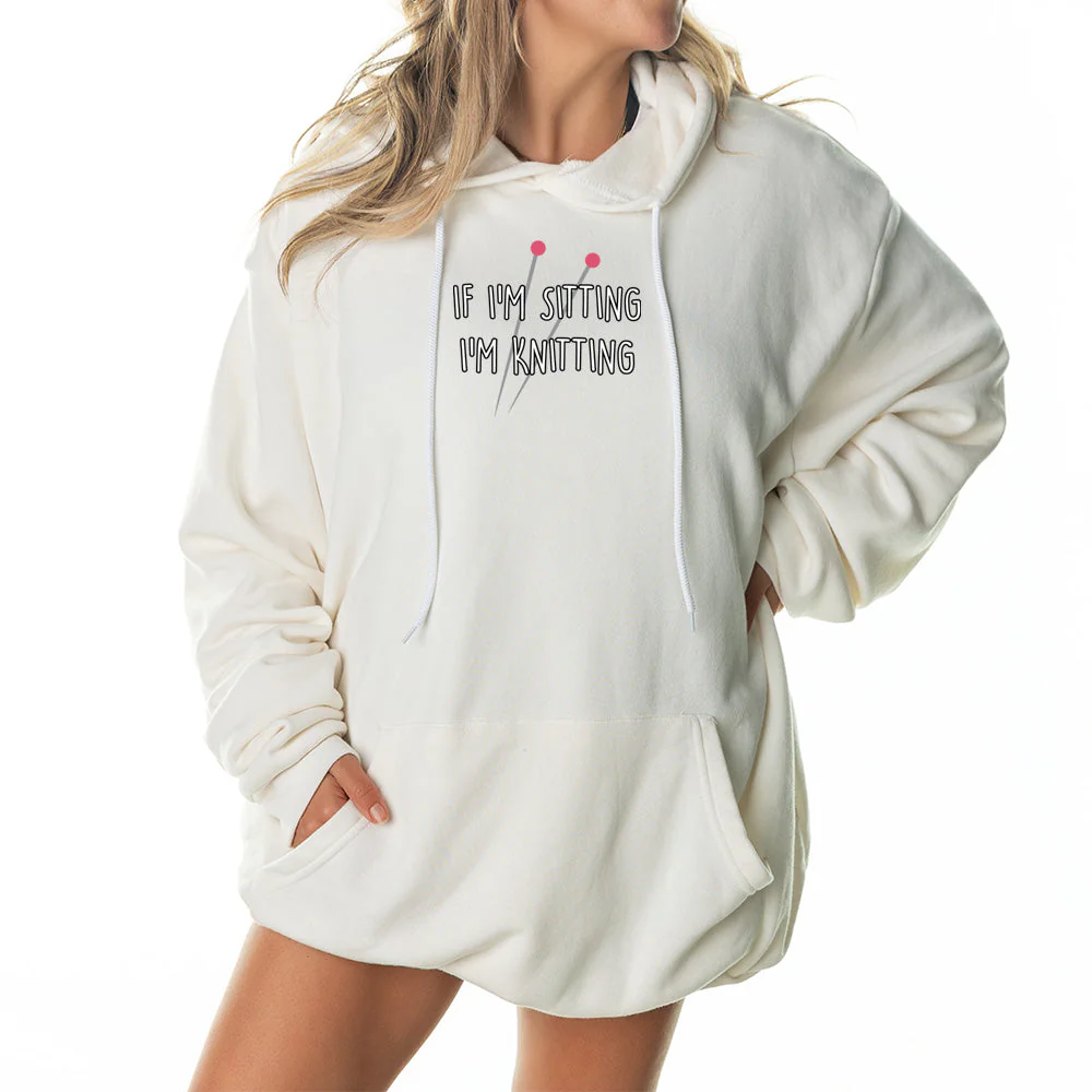 If Im Sitting Im Knitting Giant Hoodie - Image 17