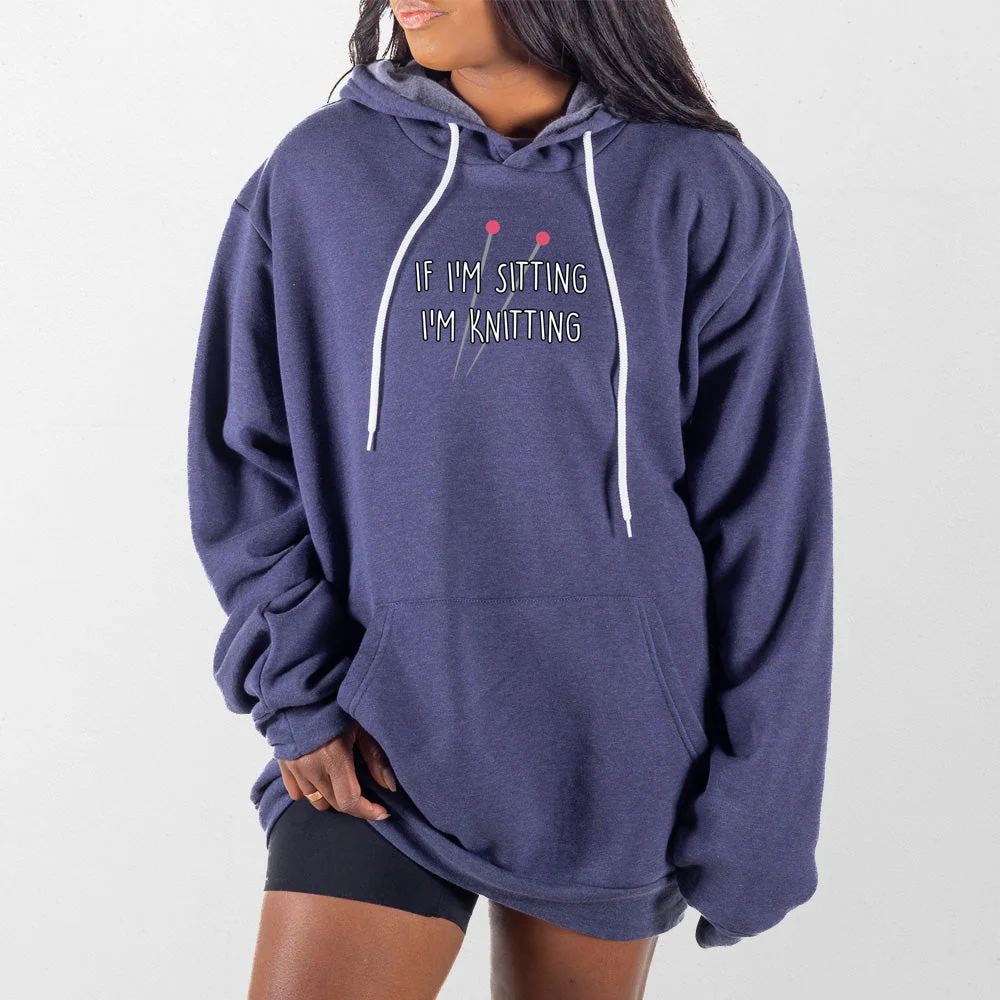 If Im Sitting Im Knitting Giant Hoodie - Image 8