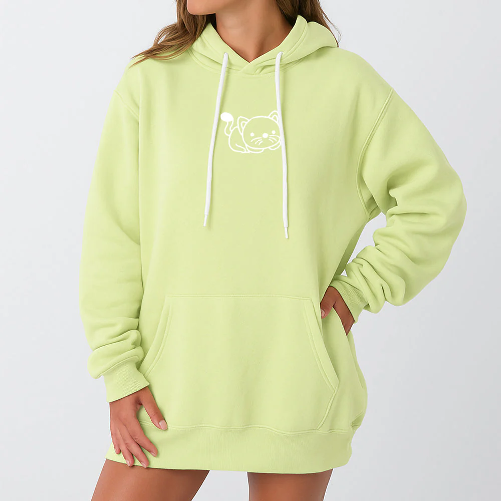 Kitty Outline Giant Hoodie - Image 16